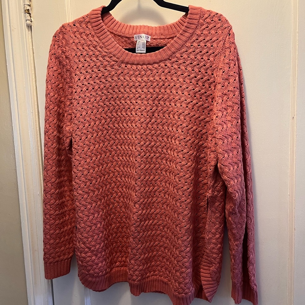 VENUS pink Cable Knit Sweater